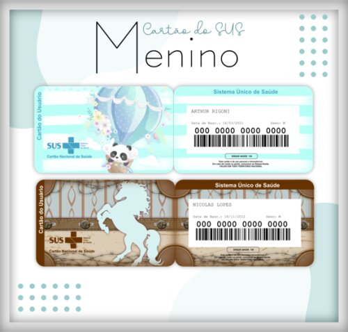 Arquivo Digital- Cartão Sus Personalizado (lm 02)