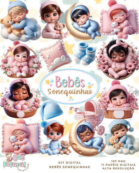 Kit Digital - Bebes Sonequinhas
