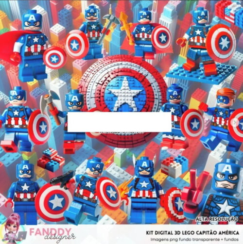 Kit Digital - Capitao America Lego