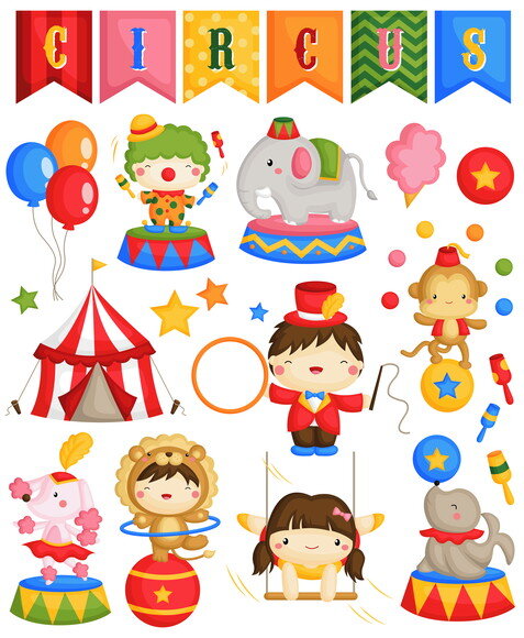 Kit Digital - Circo Kids (png e Vetor)