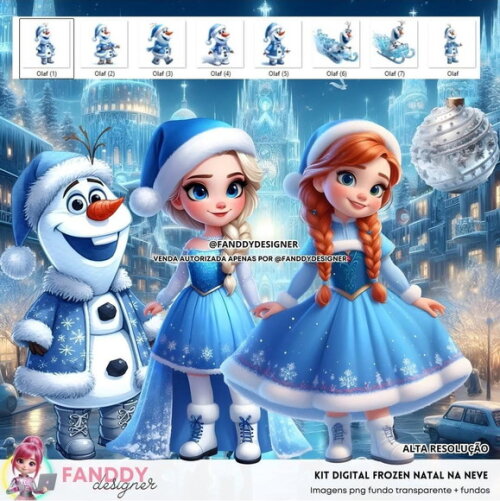 Kit Digital - Frozen Natal