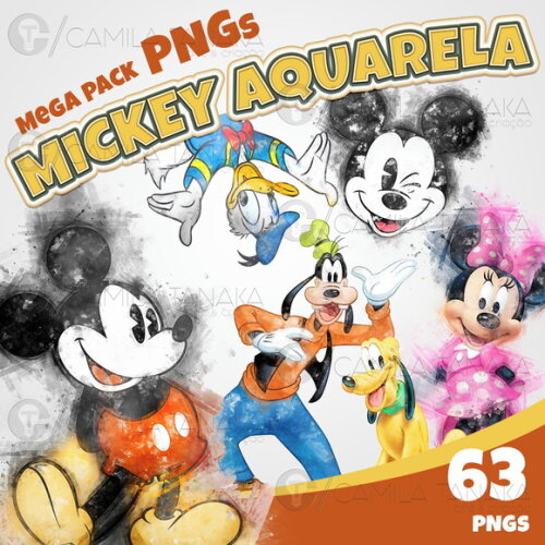 Kit Digital - Mickey Aquarela