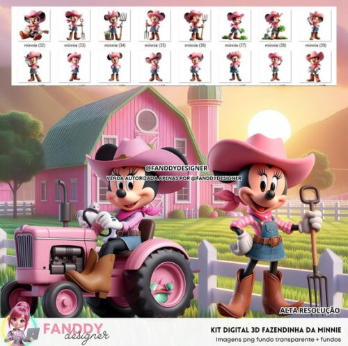 Kit Digital - Minnie Fazendeira
