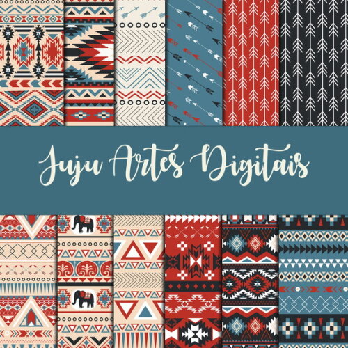 Kit Digital - Papel Digital - Boho 02
