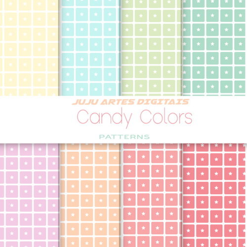 Kit Digital - Papel Digital - Candy Colors