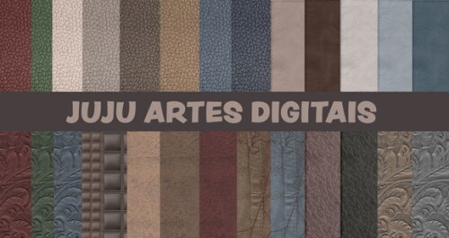 Kit Digital - Papel Digital - Couro