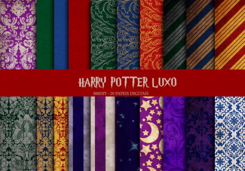 Kit Digital - Papel Digital - Harry Potter Luxo