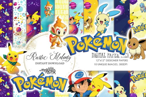 Kit Digital - Papel Digital - Pokemon