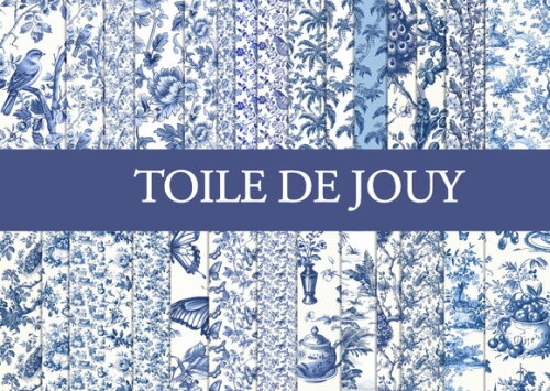 Kit Digital - Papel Digital - Toile de Jouy