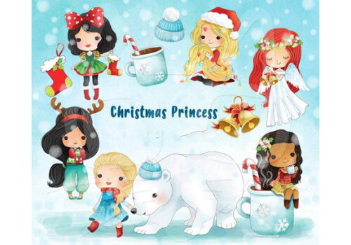 Kit Digital - Princesas Natal
