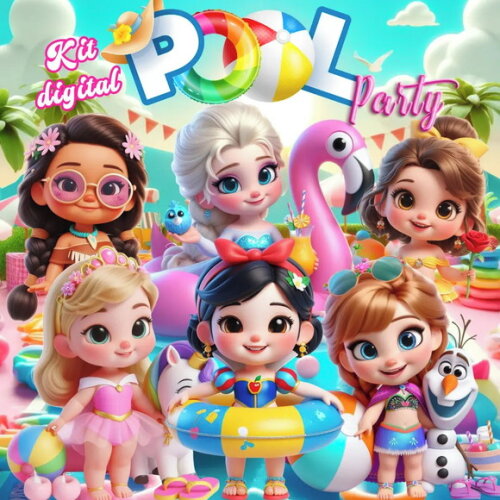 Kit Digital - Princesas Pool Party