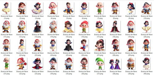 Kit Digital - Scrap - Branca de Neve Baby