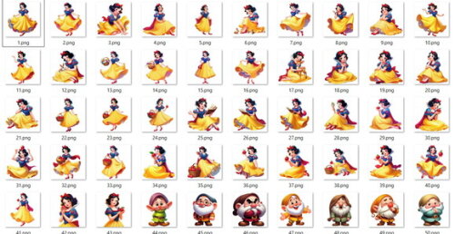 Kit Digital - Scrap - Branca de Neve Cartoon
