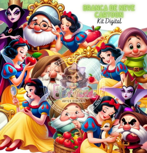 Kit Digital - Scrap - Branca de Neve Cartoon