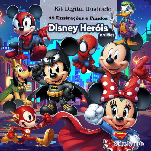 Kit Digital - Scrapbook - Disney Herois