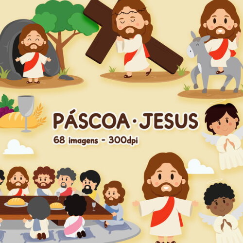 Kit Digital - Scrapbook - Jesus Pascoa