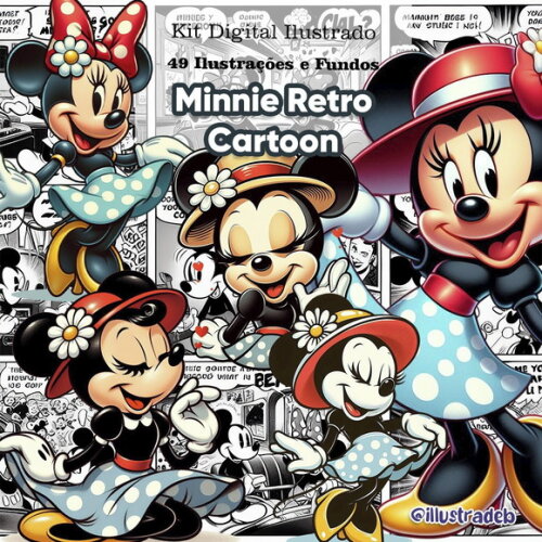 Kit Digital - Scrapbook - Minnie Cartoon