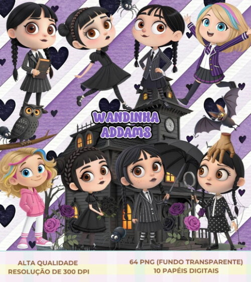 Kit Digital - Wandinha Addams