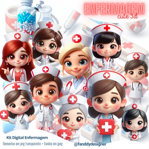 Kit Digital - Enfermagem Cute