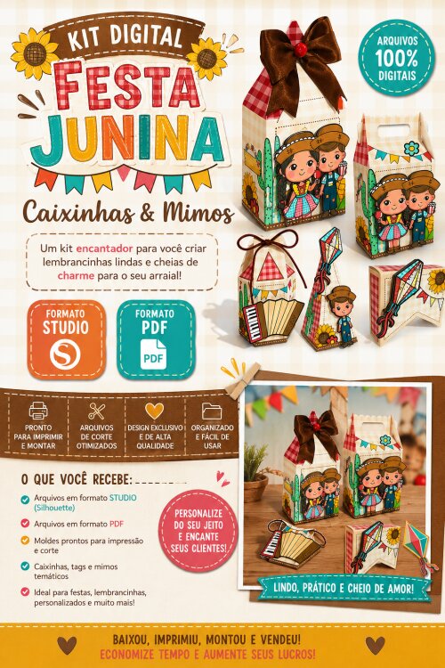 Arquivo de Corte - Festa Pronta - Festa Junina Vermelho