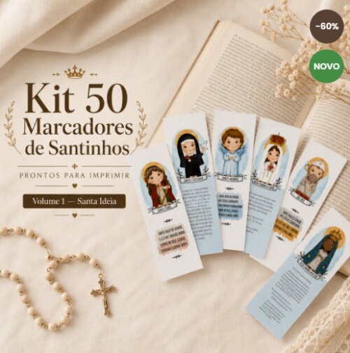 Arquivo De Corte - Marcador de Paginas Santinhos