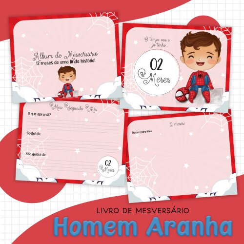 Arquivo Digital - Kit Maternidade - Homem Aranha