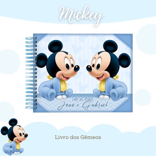 Arquivo Digital - Livro do Bebe - Miquei Azul Gemeos