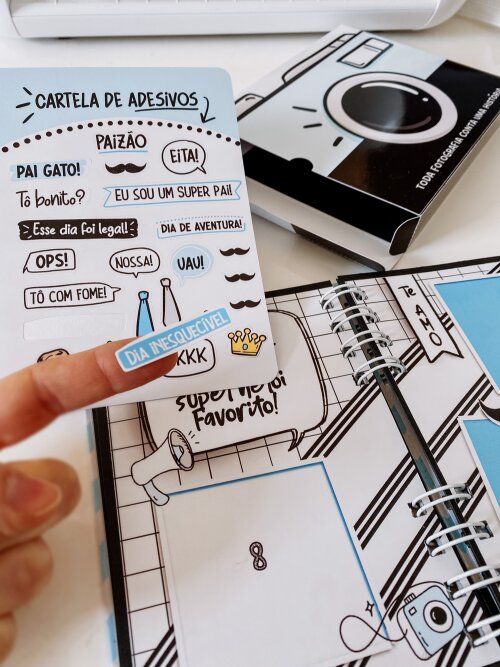 Arquivo de Corte - Dia dos Pais - Mini Album de Figurinhas
