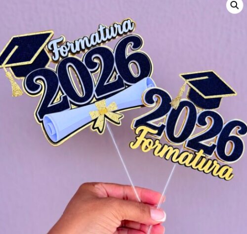 Arquivo de Corte - Topo de Bolo - Formatura 2026