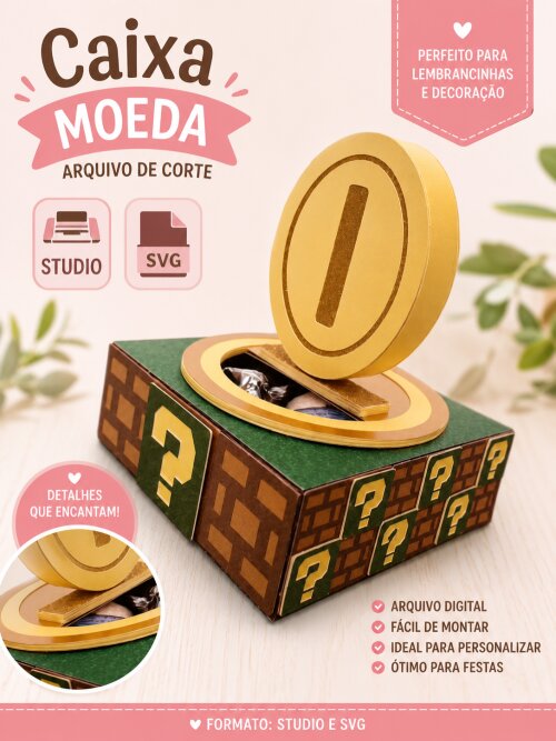Arquivo de Corte - Caixa Moeda Mario