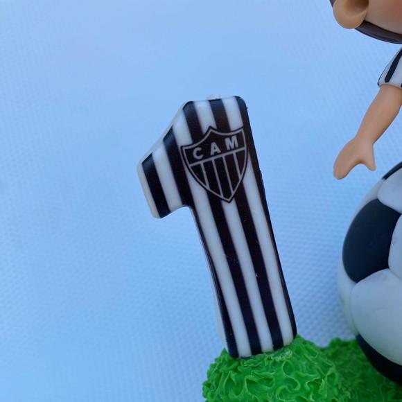 Topo de bolo do Atlético de biscuit