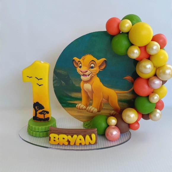 vela Cenário Rei Leão de biscuit