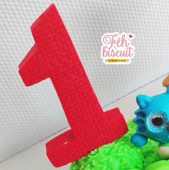 Topo de bolo Daniel o Tigre de biscuit