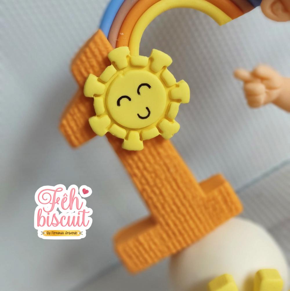 Vela primeira volta no sol de biscuit