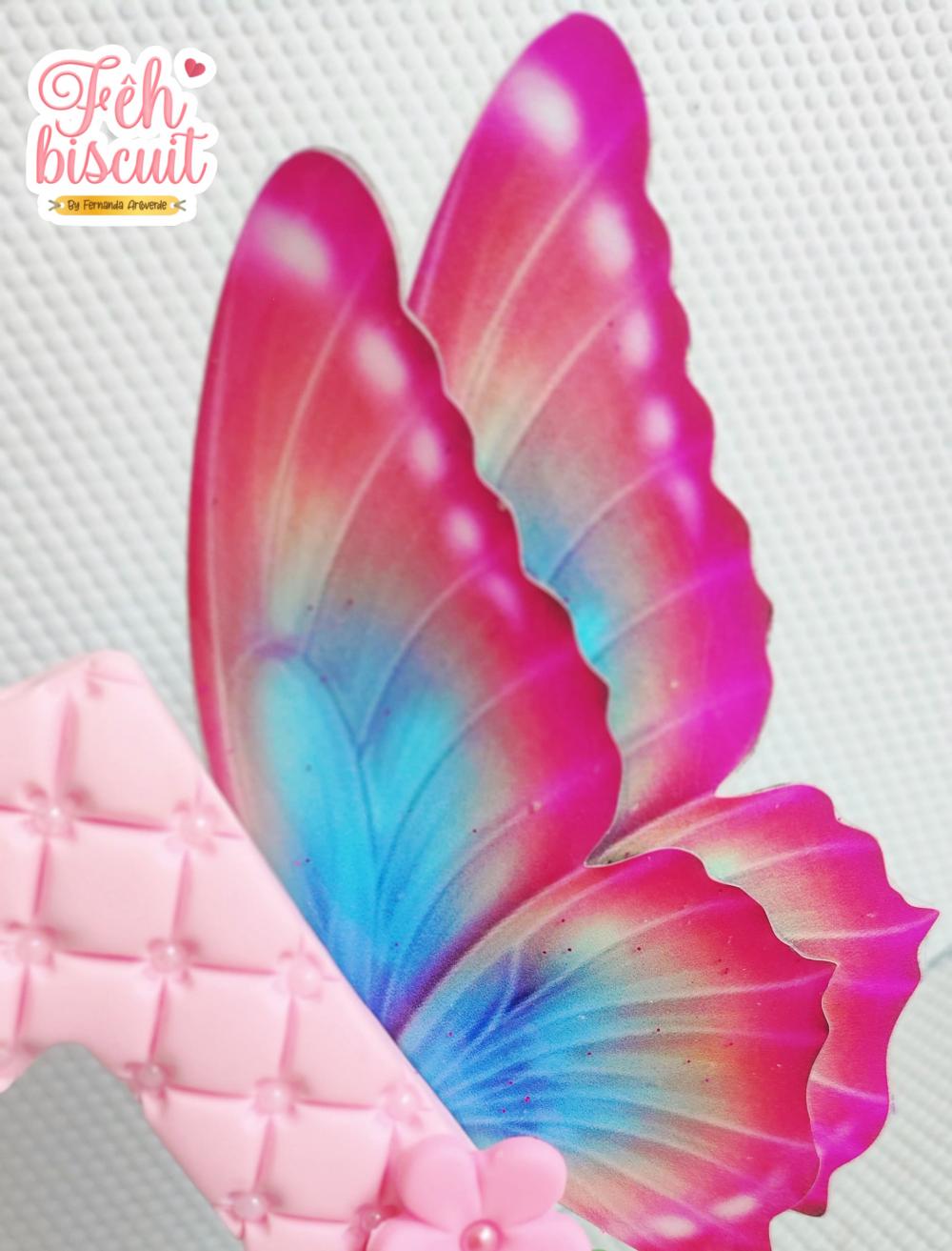 Vela jardim das borboletas de biscuit