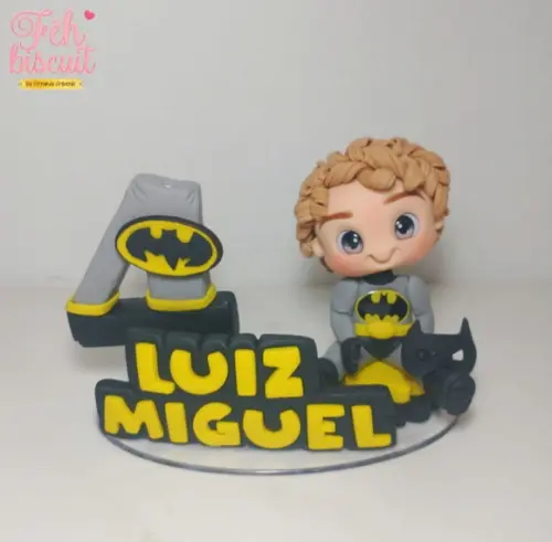Topo de bolo do Batman em biscuit