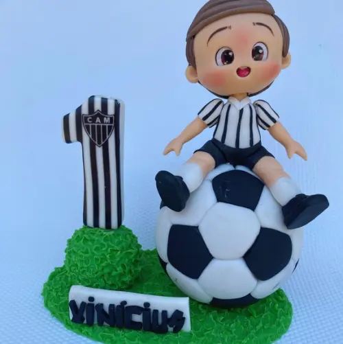 Topo de bolo do Atlético de biscuit