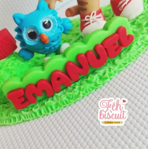 Topo de bolo Daniel o Tigre de biscuit