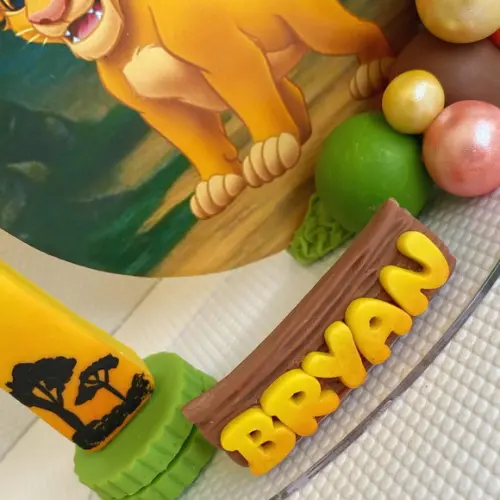 vela Cenário Rei Leão de biscuit
