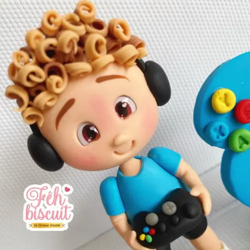 Topo de Bolo Gamer
