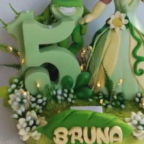 Topo de Bolo Princesa e o Sapo 15 Anos