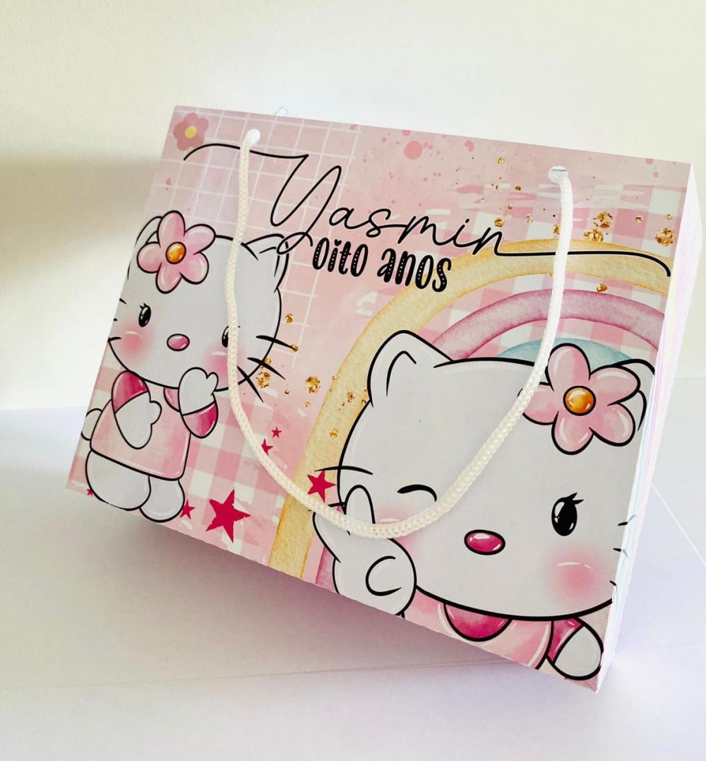 Sacolinha Hello Kitty  15 unidades -PEGUE  E EMONTE