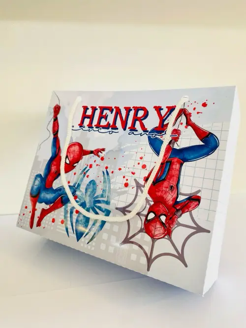 Sacolinha Homem Aranha   20 unidades -PEGUE  E EMONTE