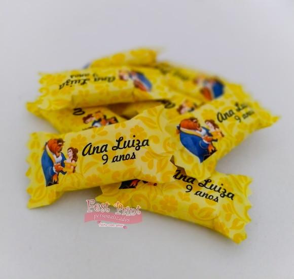 Cento de Bala Personalizada Bela e a Fera