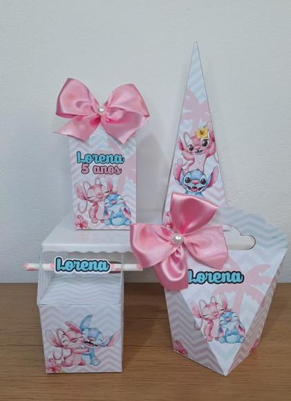 Kit 15 Caixas Stitch e Angel