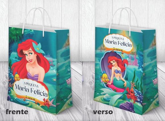 Kit Colorir + Sacola Personalizada Ariel