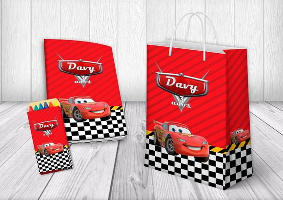 Kit Colorir + Sacola Personalizada Carros