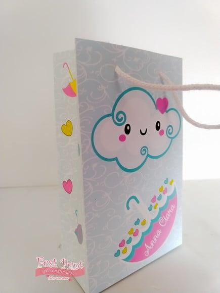Sacolinha Chuva de Amor Azul