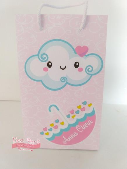 Sacolinha Chuva de Amor Rosa
