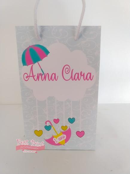Sacolinha Chuva de Amor Azul